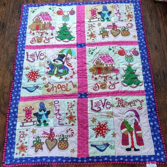 Limited Edition Christmas quilt curtain blanket - Picture 5 of 14